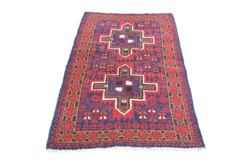 Baluch-tæppe - 124 x 76 cm - blå