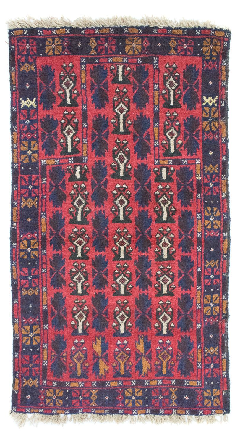 Baluch-tæppe - 126 x 73 cm - rød