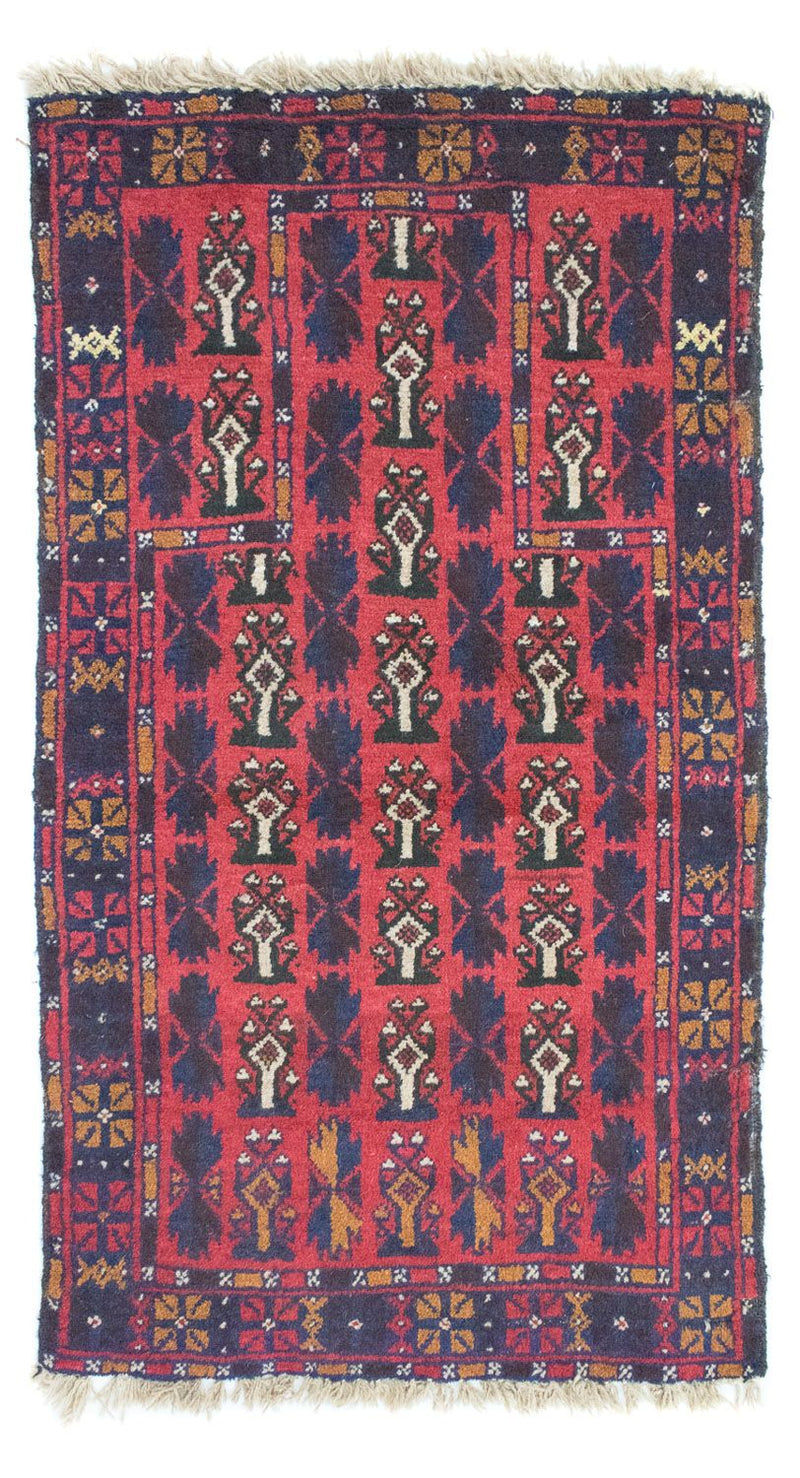 Baluch-tæppe - 126 x 73 cm - rød