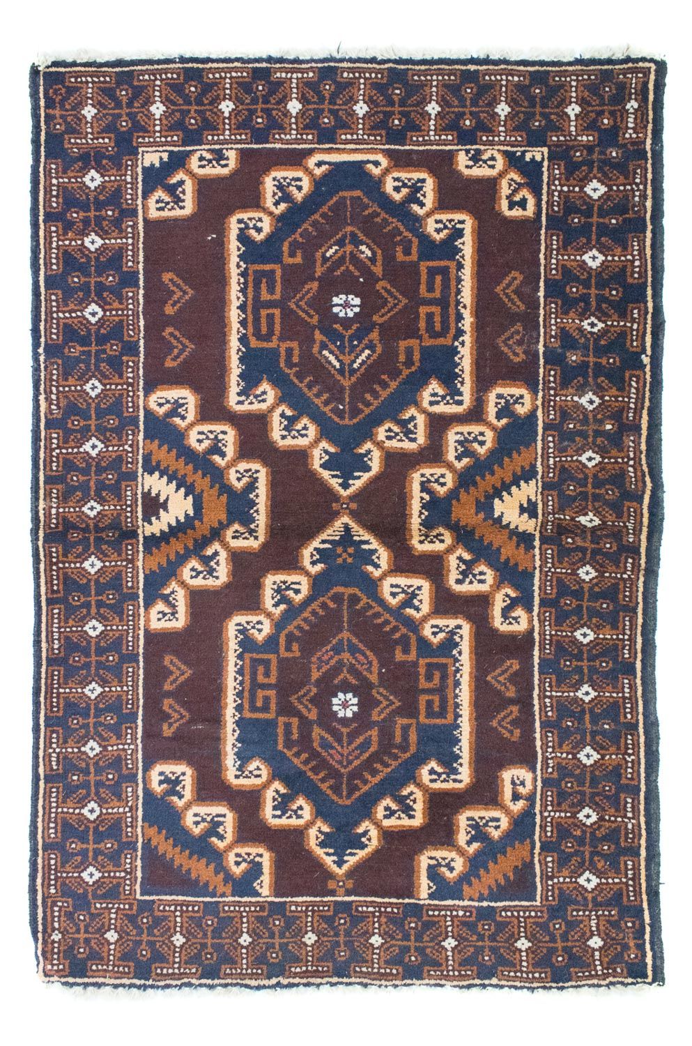 Baluch-tæppe - 132 x 85 cm - brun