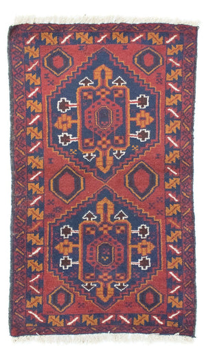 Baluch-tæppe - 136 x 79 cm - orange