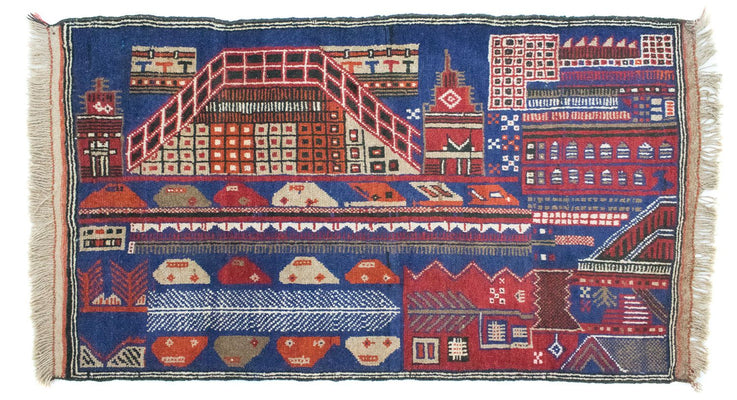 Baluch-tæppe - 150 x 91 cm - flerfarvet