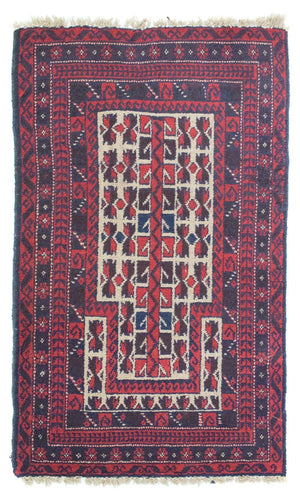Baluch-tæppe - 125 x 74 cm - rød