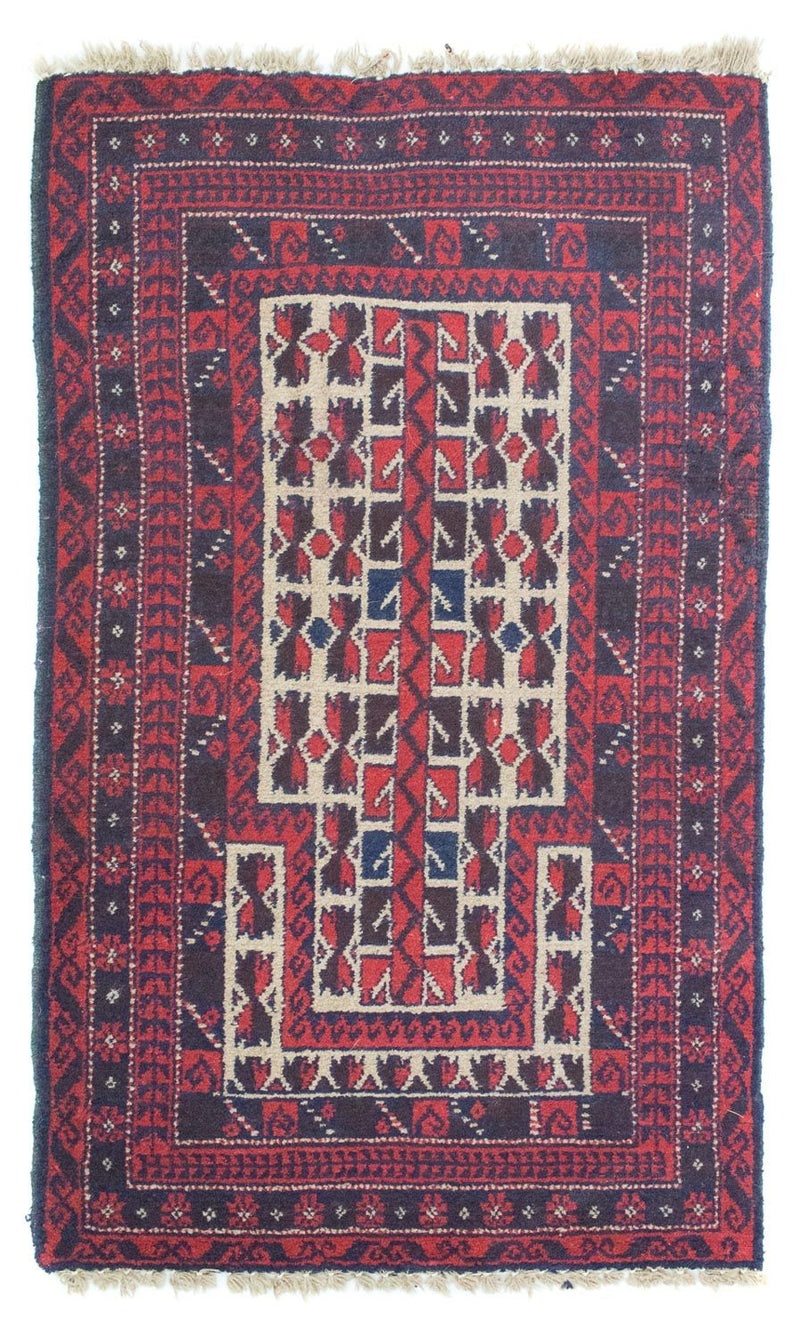 Baluch-tæppe - 125 x 74 cm - rød