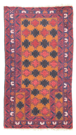 Baluch-tæppe - 126 x 77 cm - orange