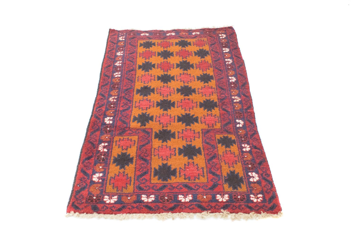 Baluch-tæppe - 126 x 77 cm - orange