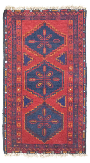 Baluch-tæppe - 131 x 78 cm - rød