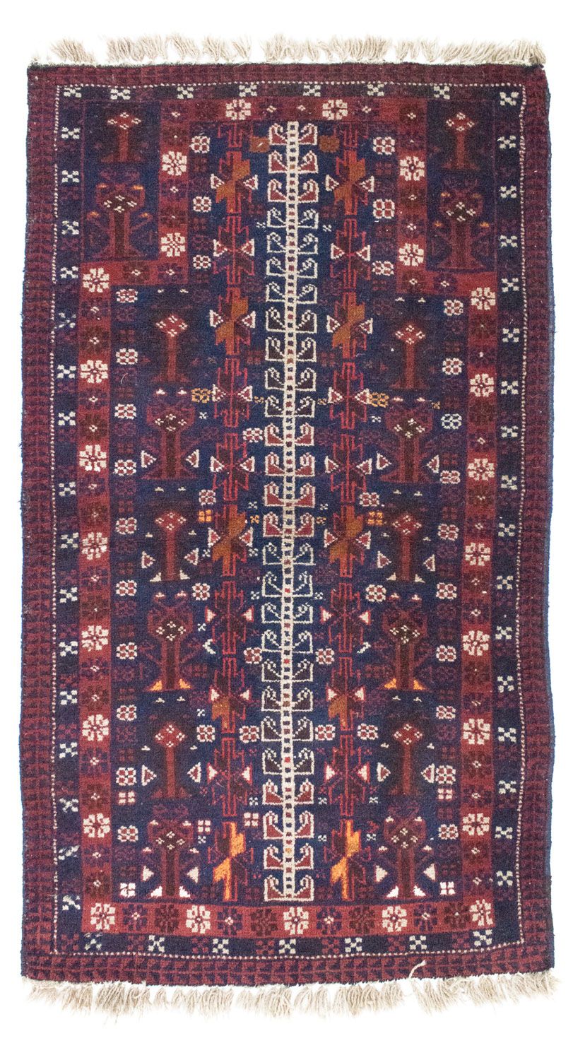 Baluch-tæppe - 140 x 87 cm - blå