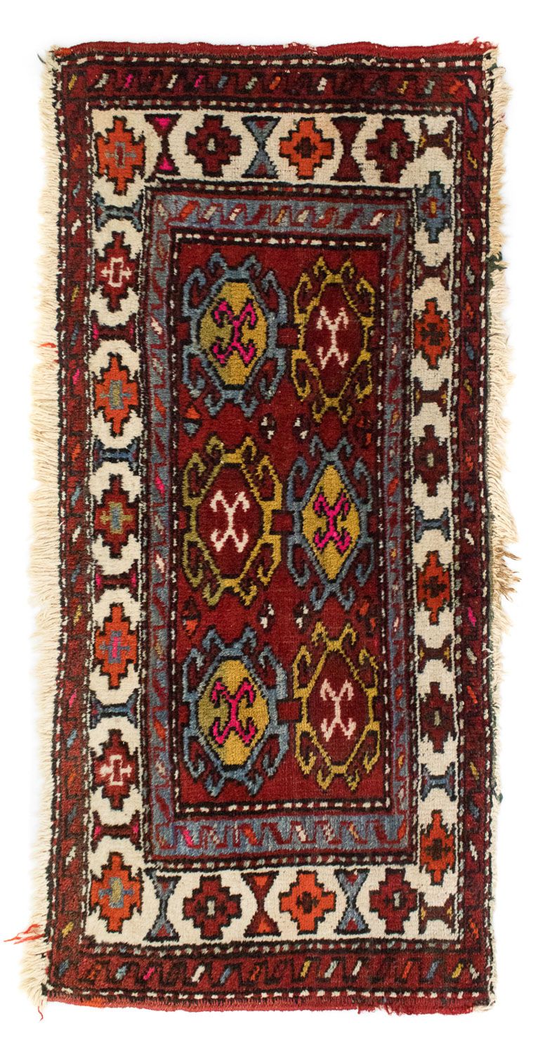 Persisk tæppe - Nomadisk - 106 x 50 cm - rød