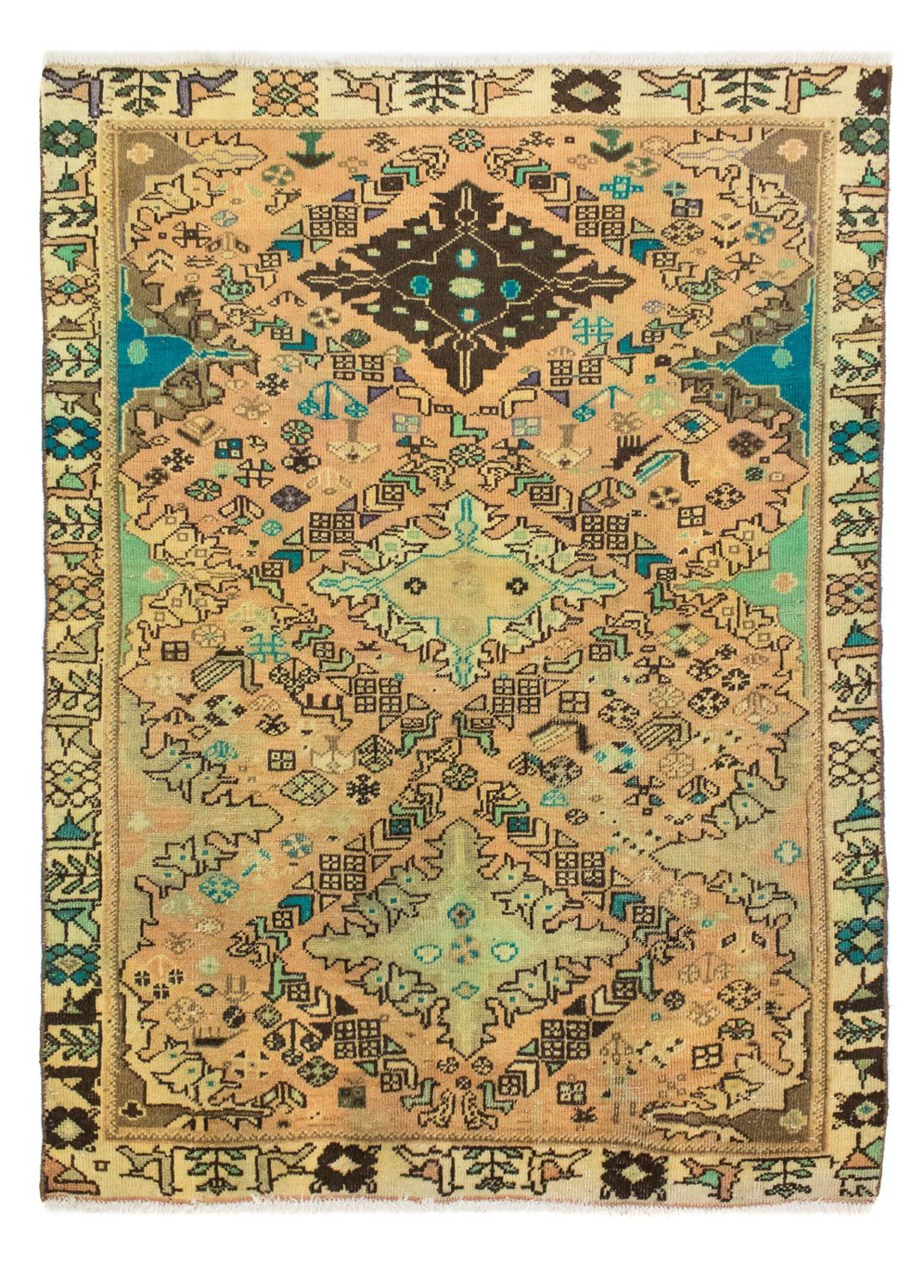 Persisk tæppe - Nomadisk - 160 x 115 cm - lys brun
