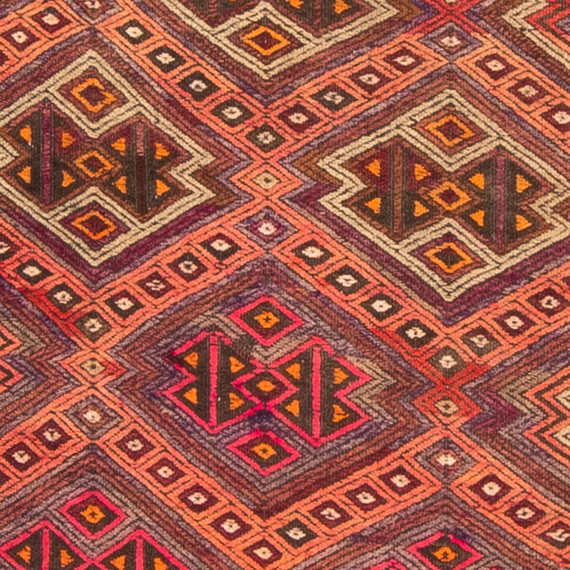 Løber Kelim-tæppe - gammelt - 400 x 75 cm - flerfarvet