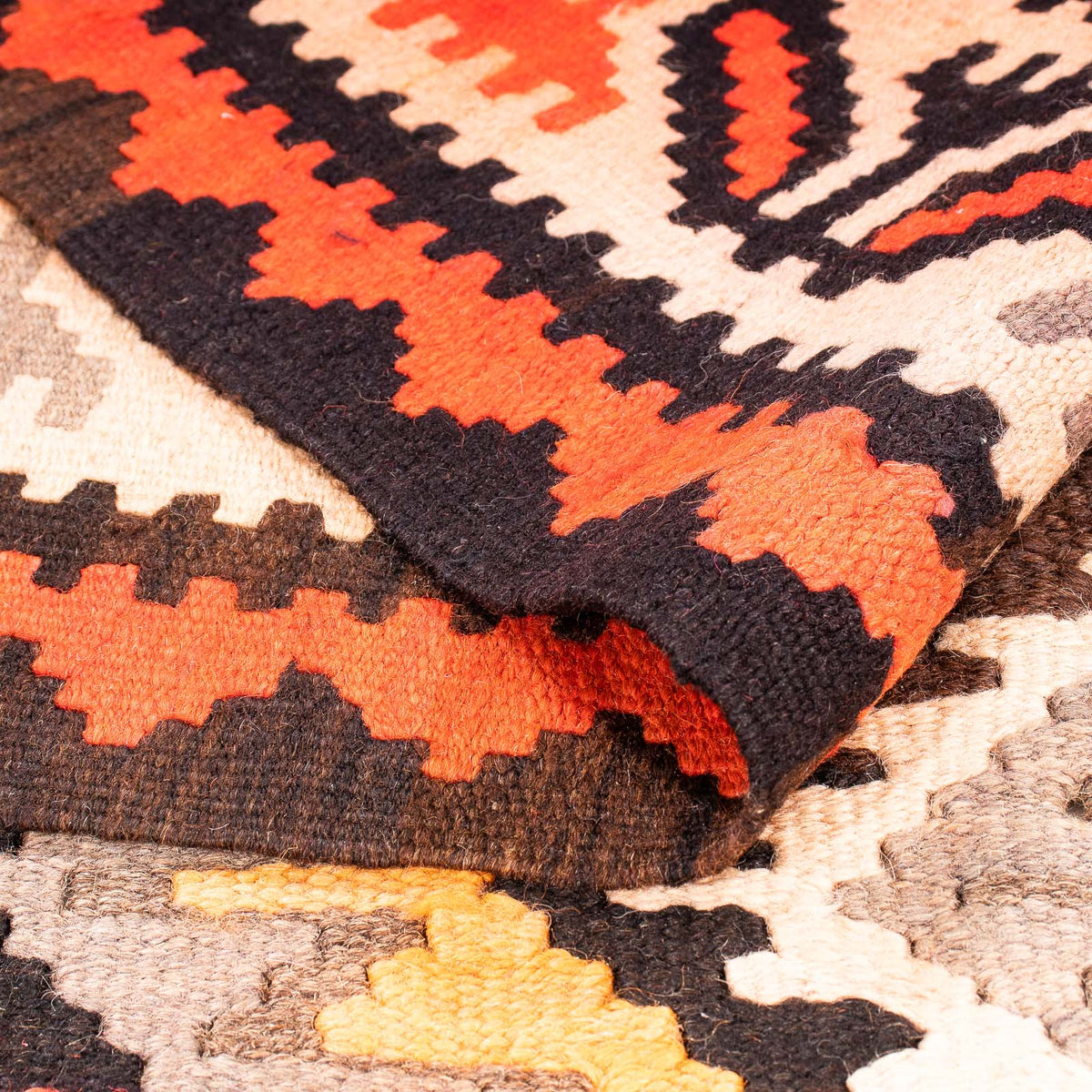 Løber Kelim-tæppe - gammelt - 275 x 140 cm - flerfarvet