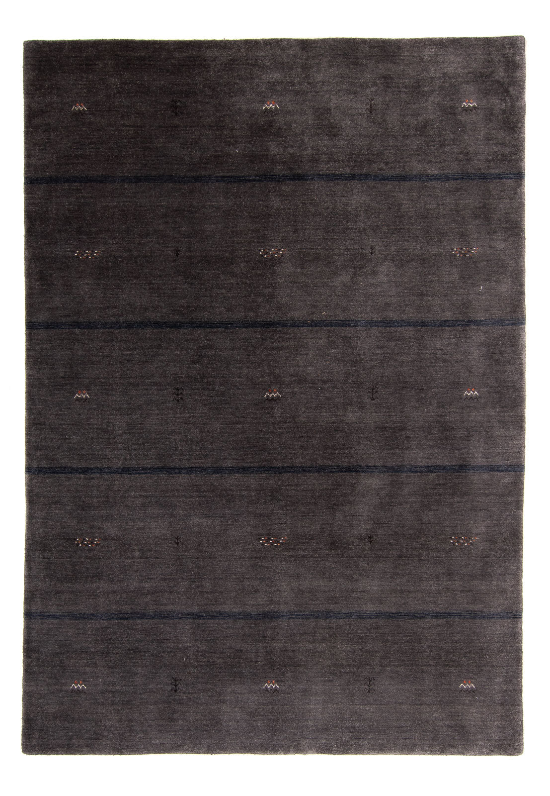 Gabbeh Tæppe - Loribaft Softy - 218 x 171 cm - mørkebrun