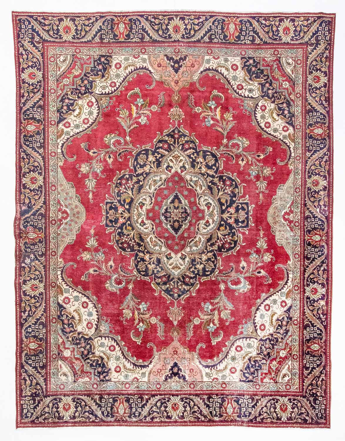 Persisk tæppe - Tabriz - 367 x 277 cm - rød