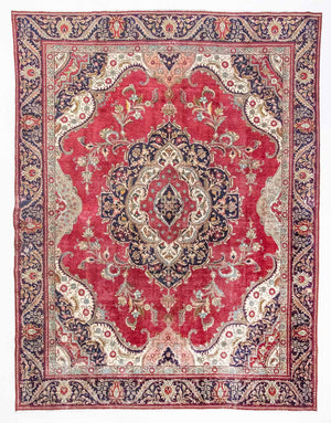 Persisk tæppe - Tabriz - 367 x 277 cm - rød