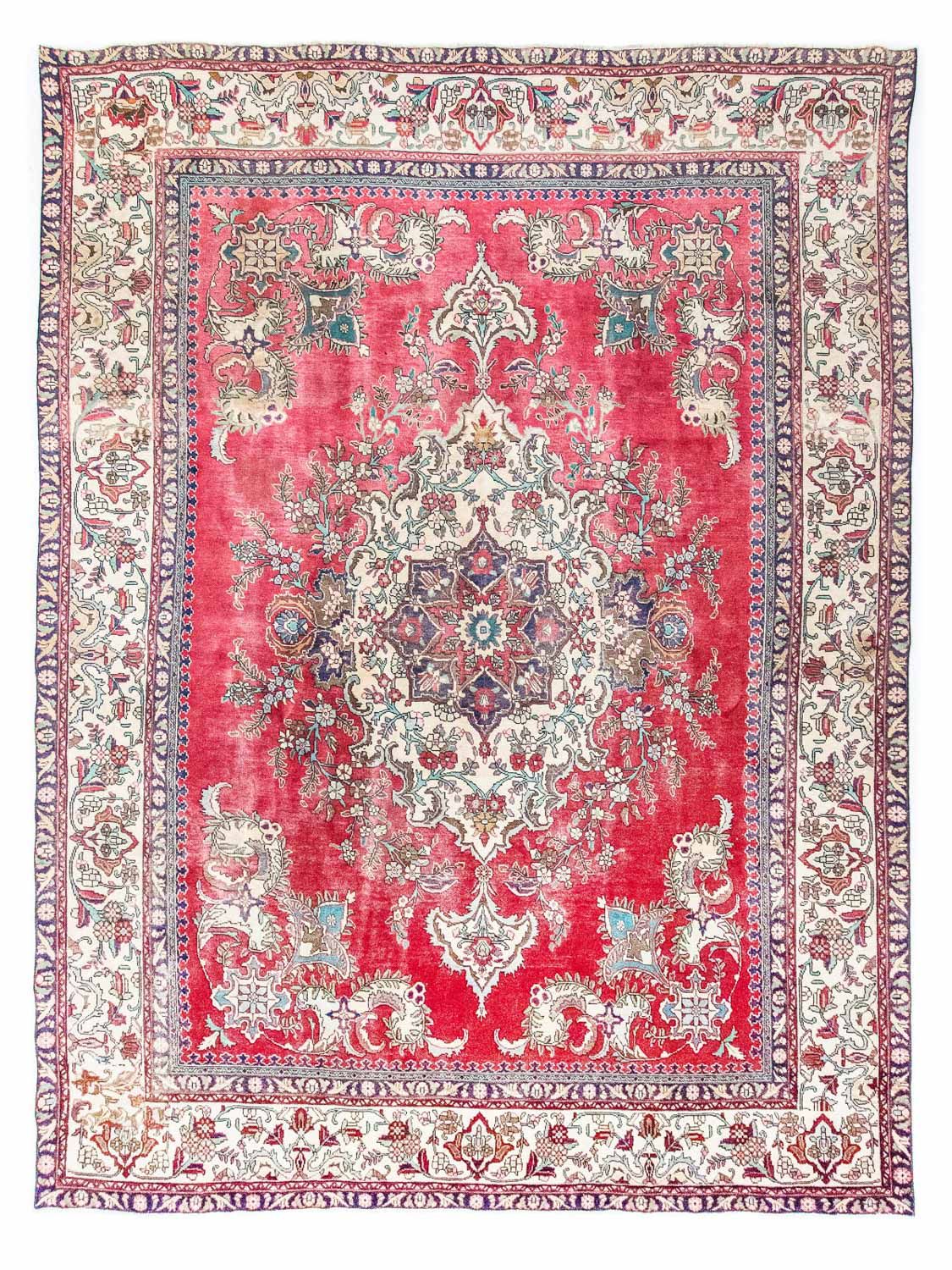 Persisk tæppe - Tabriz - 393 x 285 cm - rød