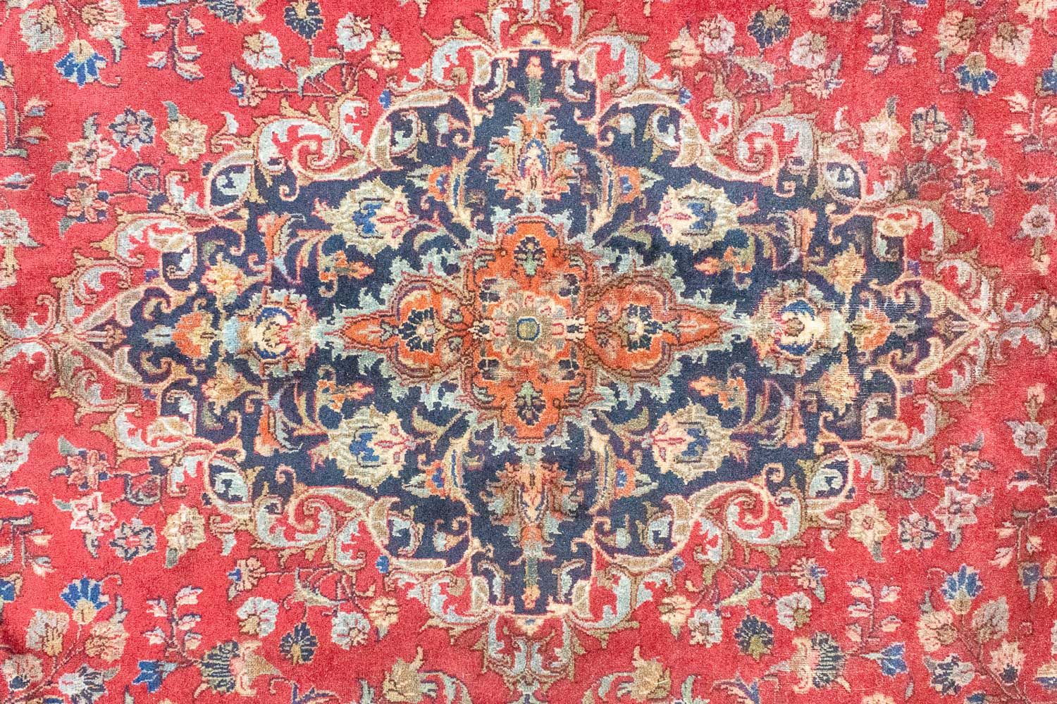 Persisk tæppe - Keshan - 387 x 296 cm - rød