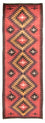 Løber Kelim-tæppe - gammelt - 435 x 150 cm - lysrød