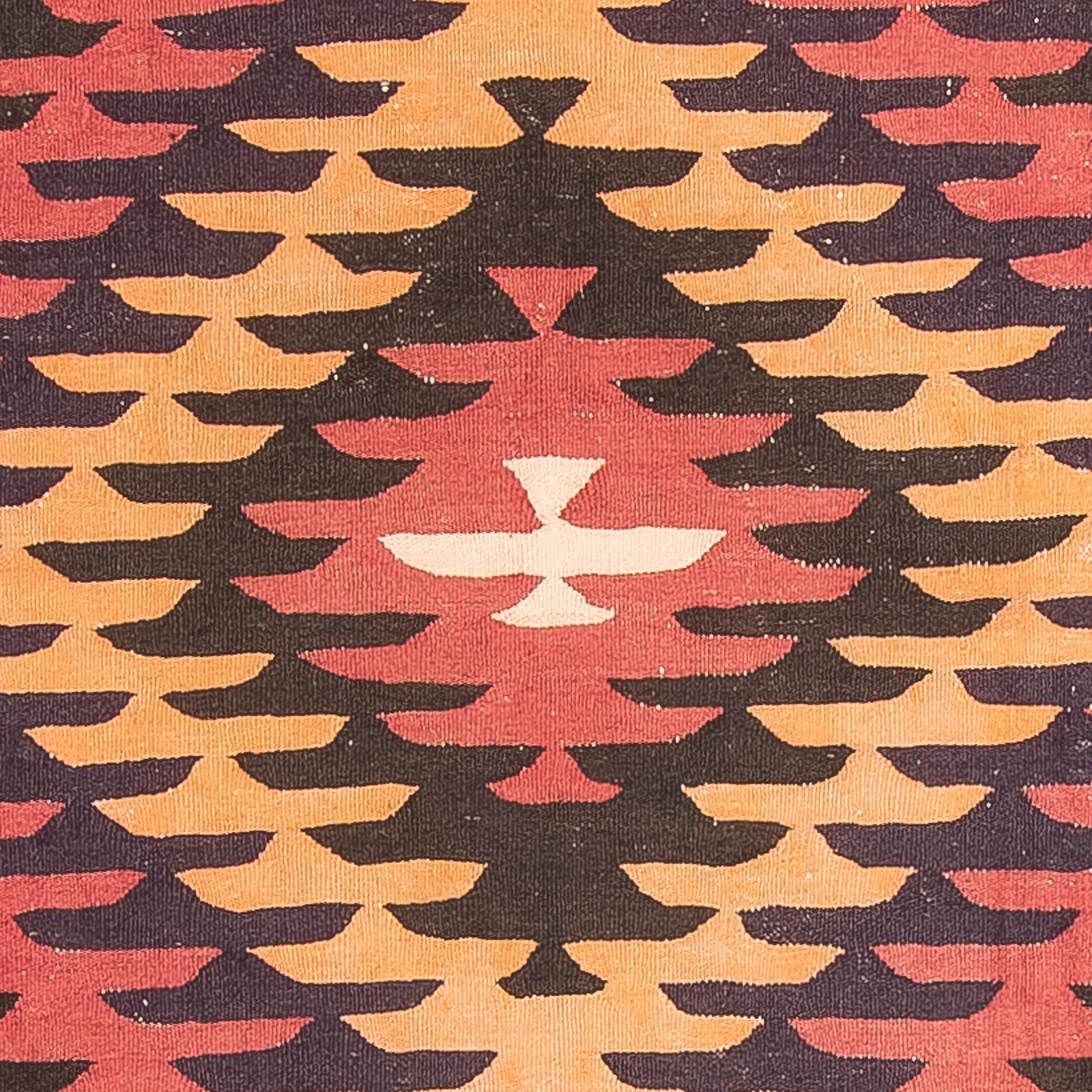 Løber Kelim-tæppe - gammelt - 435 x 150 cm - lysrød