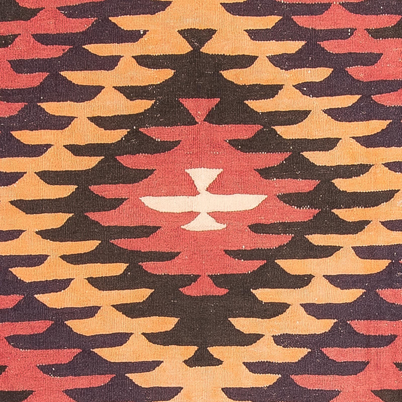 Løber Kelim-tæppe - gammelt - 435 x 150 cm - lysrød