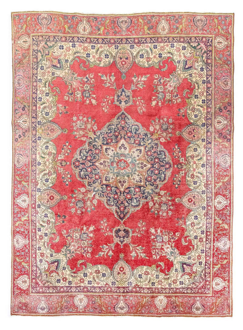 Persisk tæppe - Tabriz - 365 x 278 cm - rød