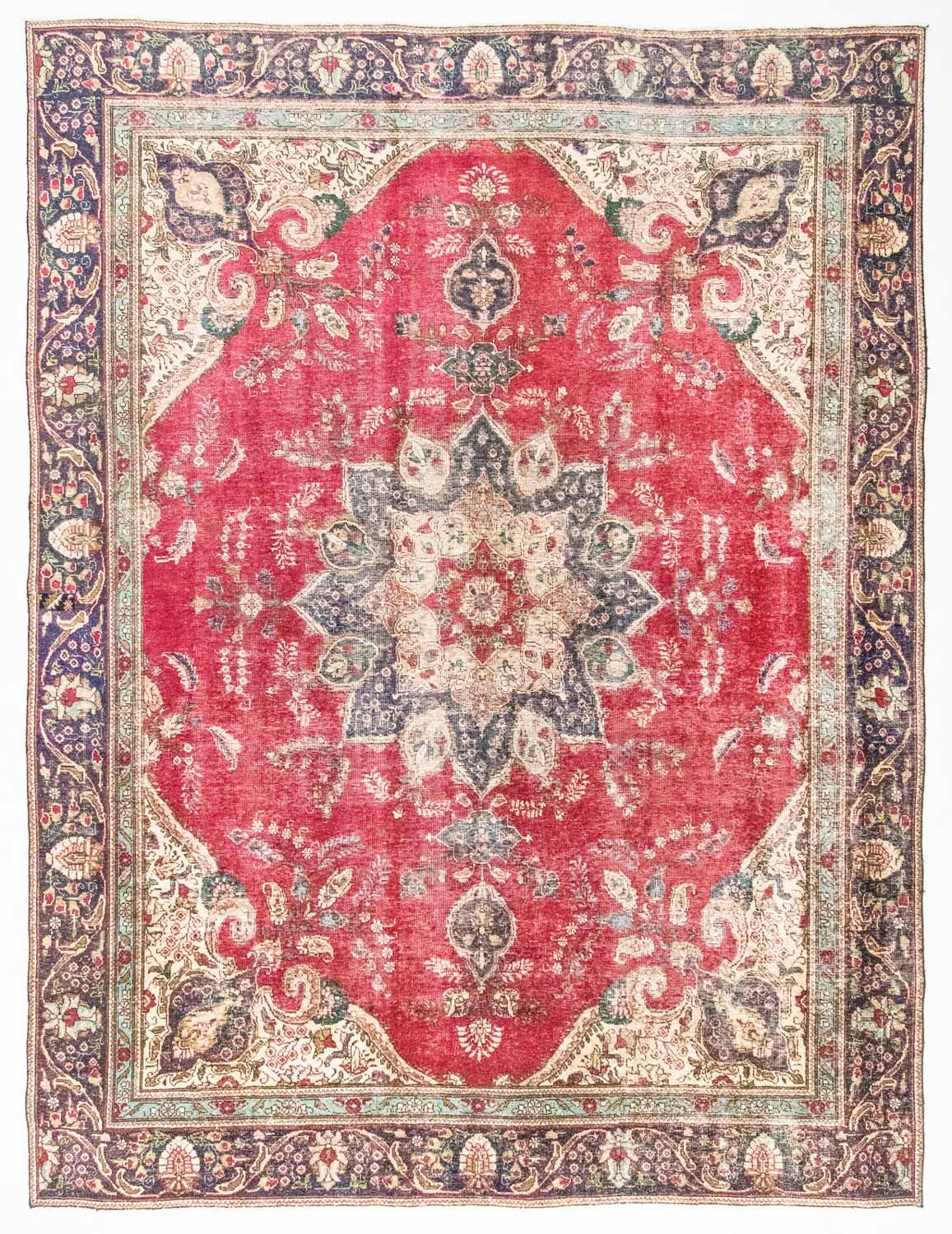 Persisk tæppe - Tabriz - 370 x 266 cm - rød