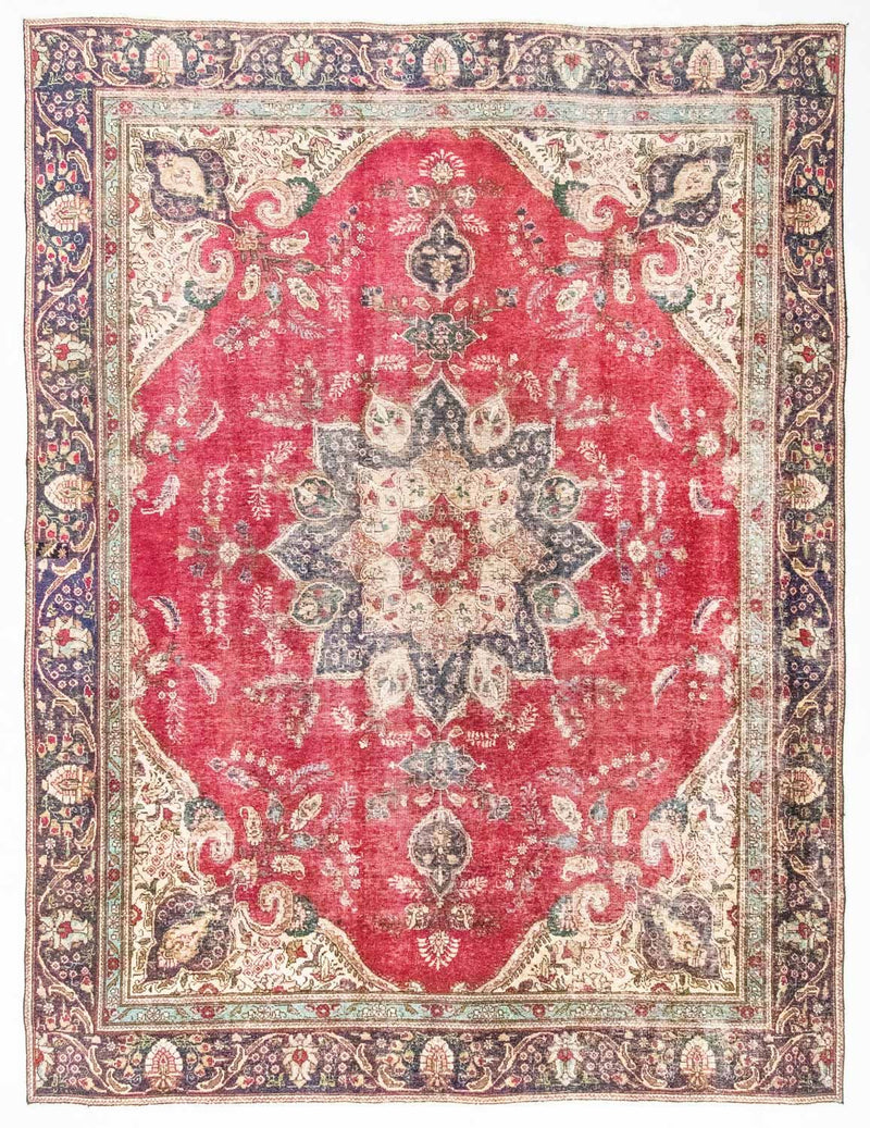 Persisk tæppe - Tabriz - 370 x 266 cm - rød