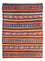 Kelim-tæppe - gammelt - 220 x 155 cm - flerfarvet