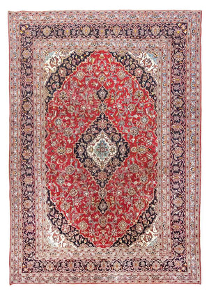 Persisk tæppe - Keshan - 337 x 241 cm - rød