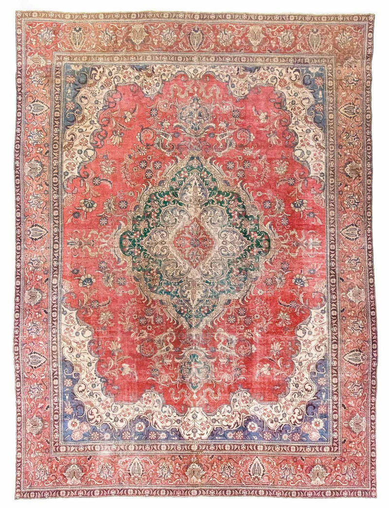 Persisk tæppe - Tabriz - 380 x 284 cm - rød