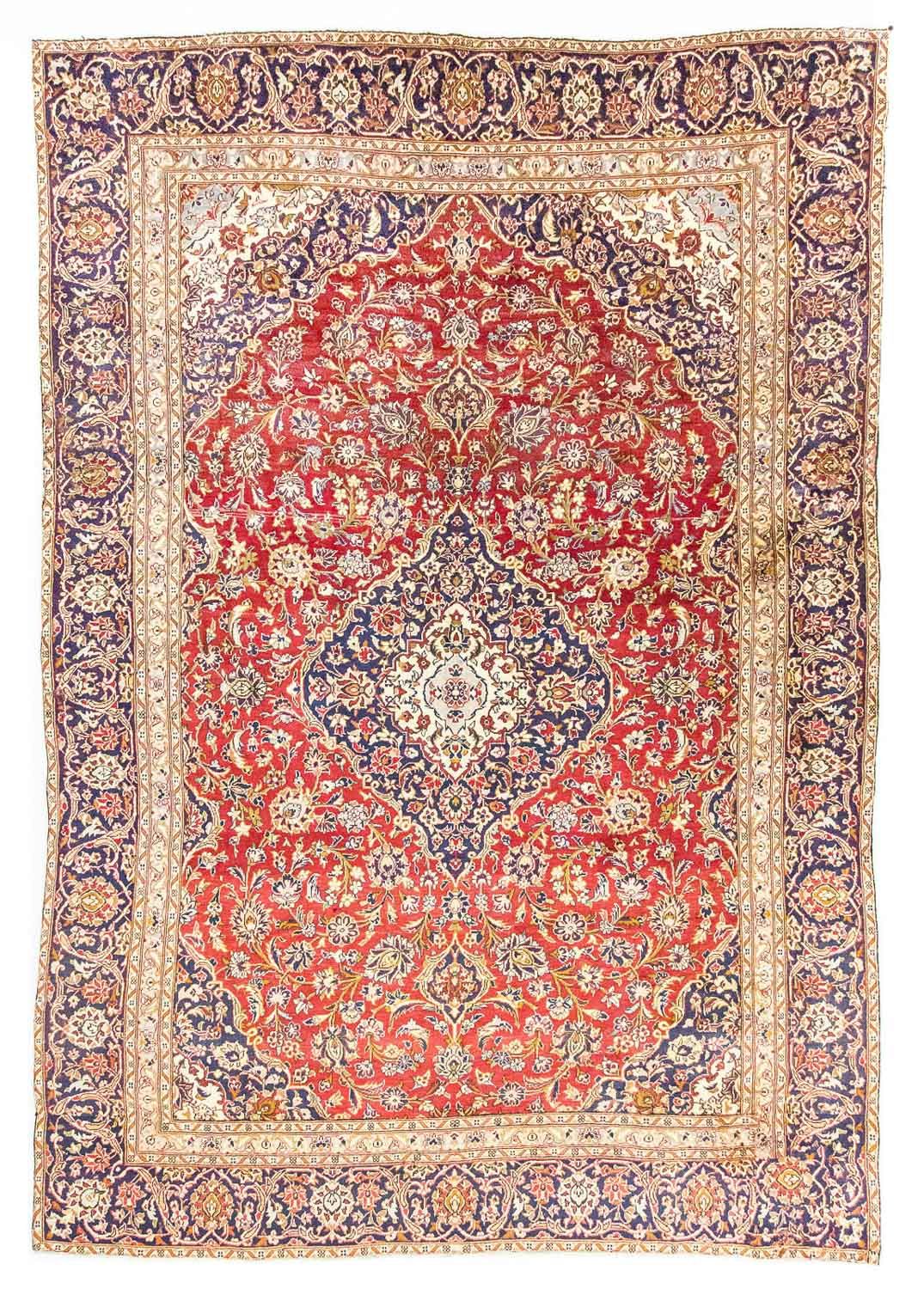 Persisk tæppe - Keshan - 385 x 260 cm - rød