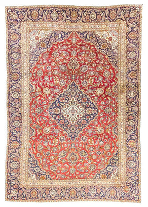 Persisk tæppe - Keshan - 385 x 260 cm - rød