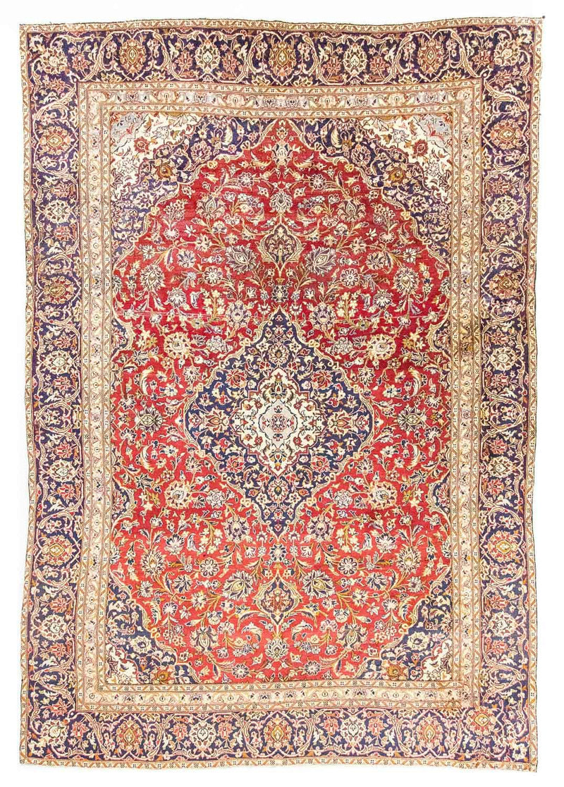 Persisk tæppe - Keshan - 385 x 260 cm - rød