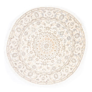 Persisk tæppe - Nain - Royal rundt  - 150 x 150 cm - beige