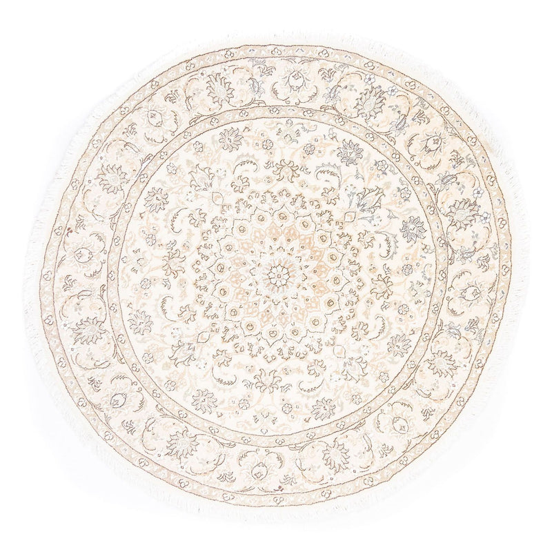 Persisk tæppe - Nain - Royal rundt  - 150 x 150 cm - beige