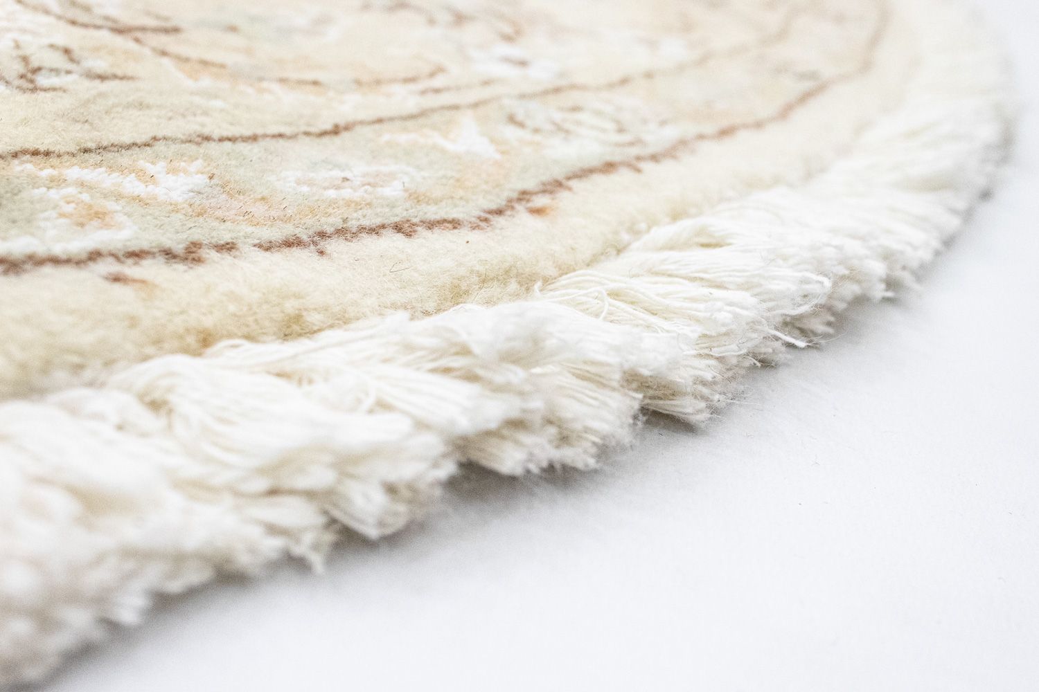 Persisk tæppe - Nain - Royal rundt  - 150 x 150 cm - beige
