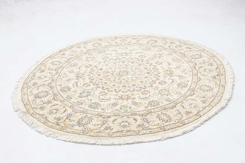 Persisk tæppe - Nain - Royal rundt  - 150 x 150 cm - beige