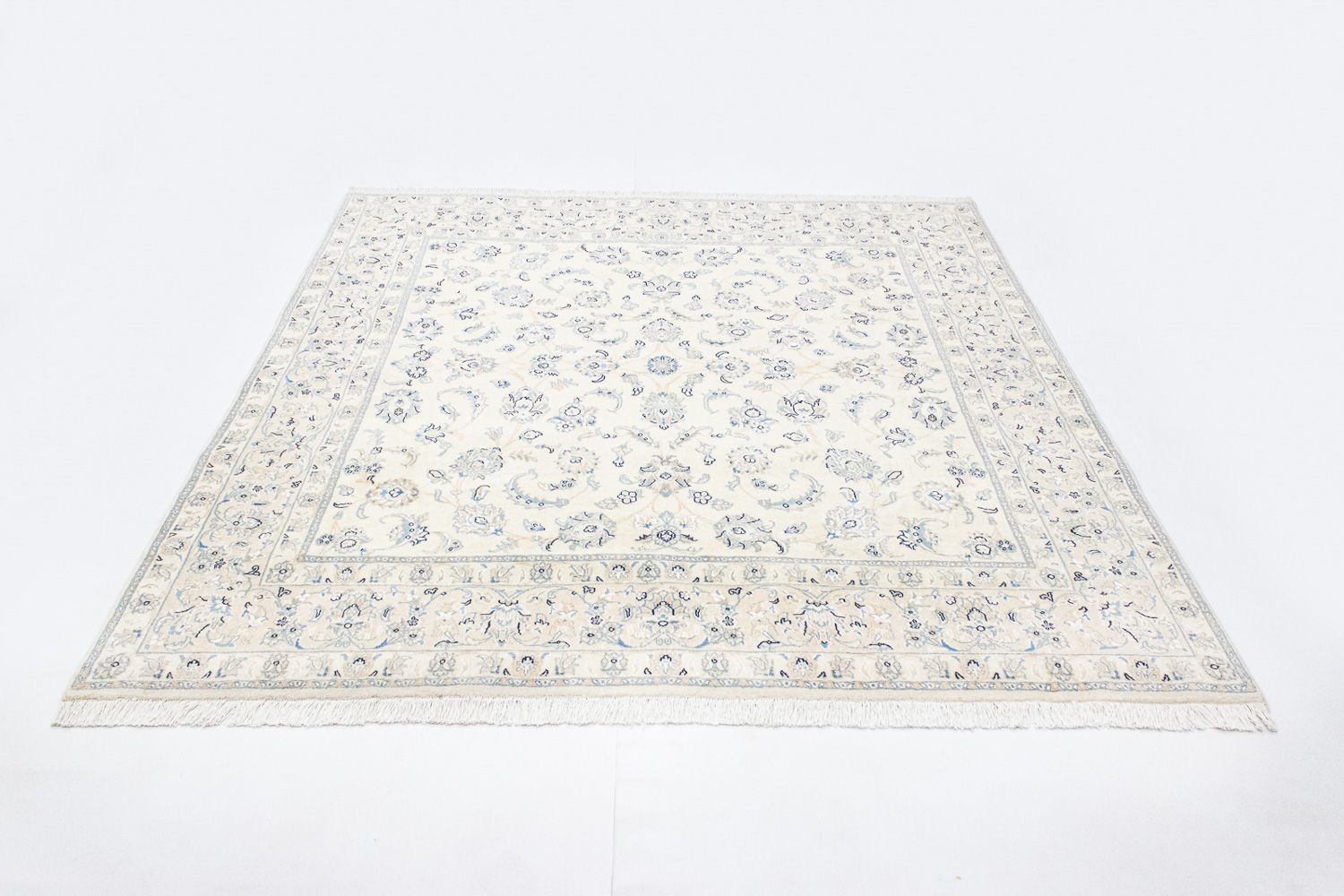 Persisk tæppe - Nain - Royal firkantet  - 210 x 200 cm - beige