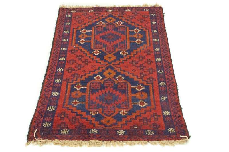 Baluch-tæppe - 127 x 70 cm - rød