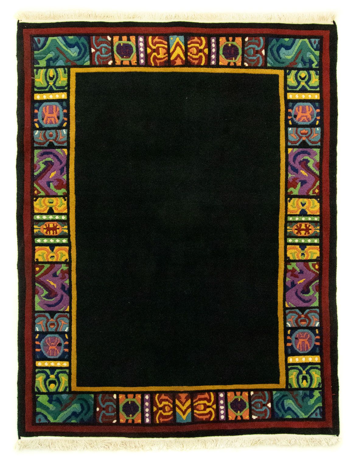 Kina Tæppe - 238 x 178 cm - sort