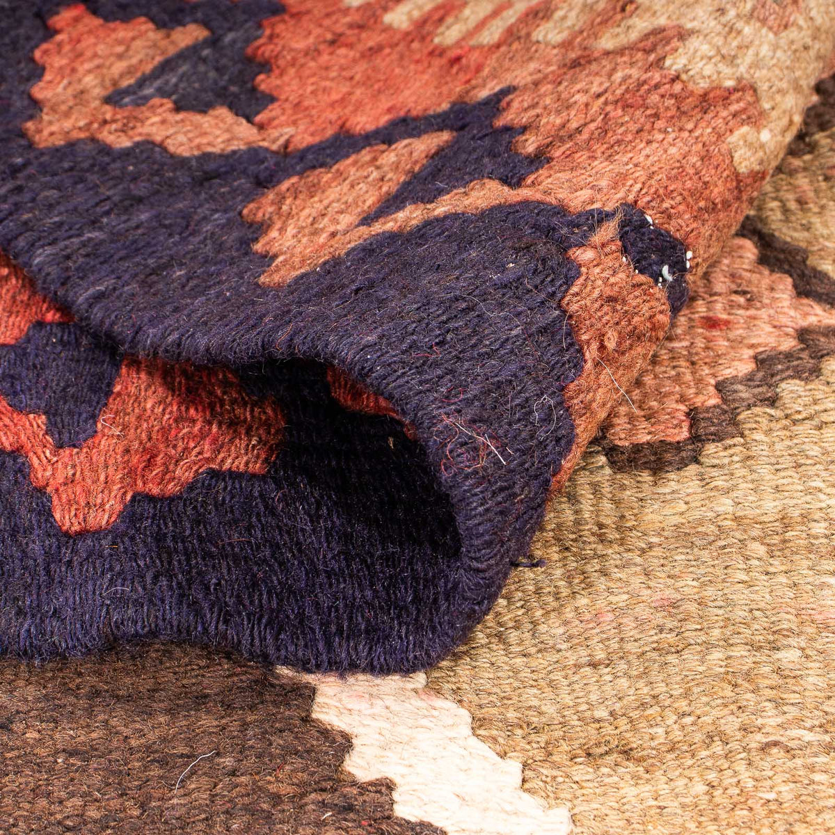 Løber Kelim-tæppe - gammelt - 310 x 180 cm - flerfarvet