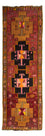 Løber Kelim-tæppe - gammelt - 375 x 130 cm - flerfarvet