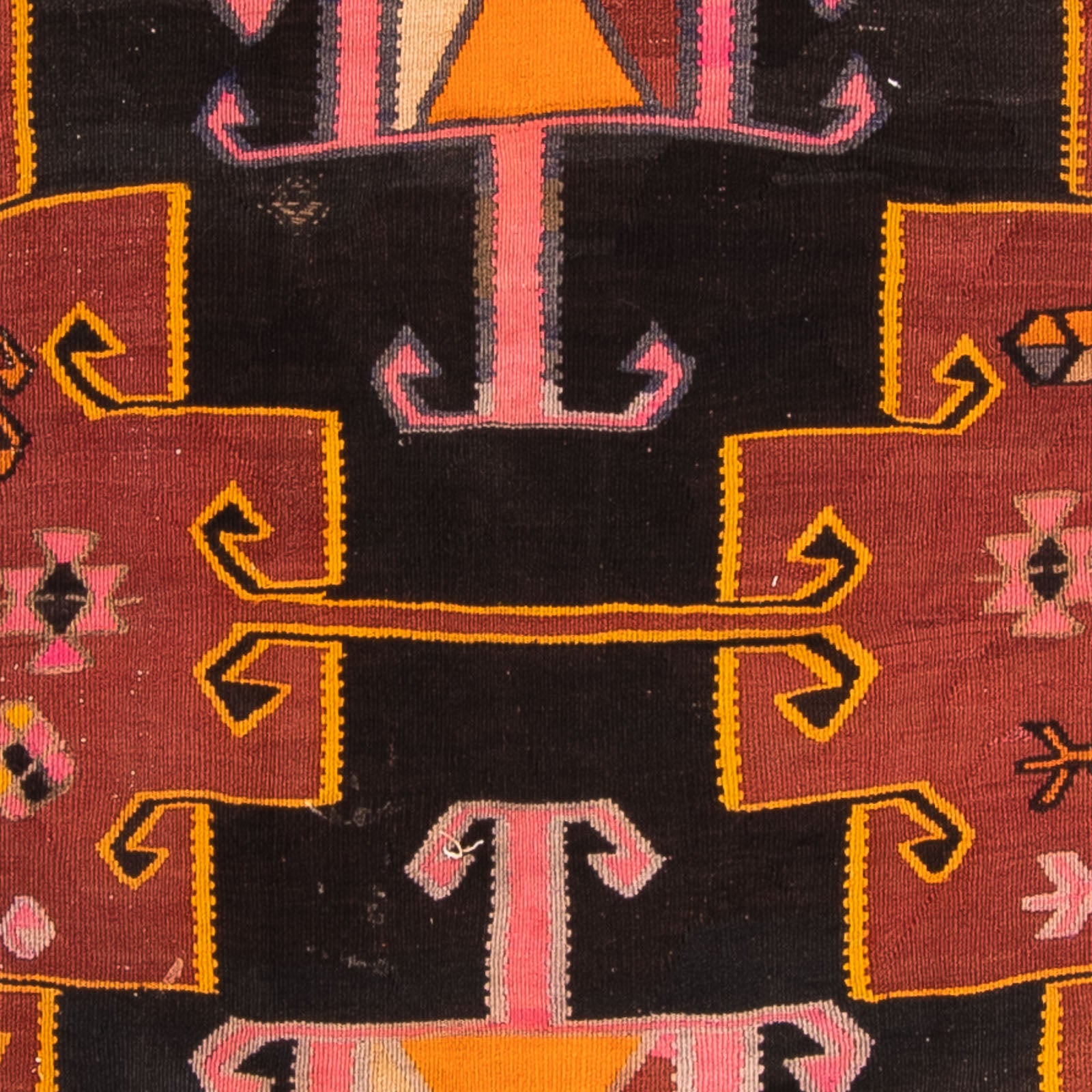 Løber Kelim-tæppe - gammelt - 375 x 130 cm - flerfarvet
