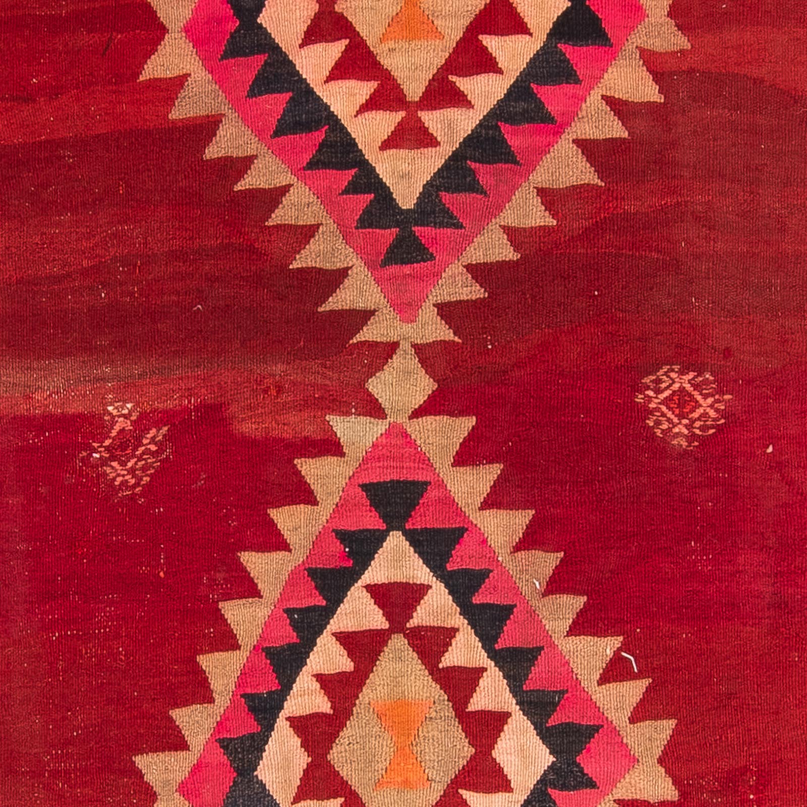 Løber Kelim-tæppe - gammelt - 360 x 160 cm - flerfarvet