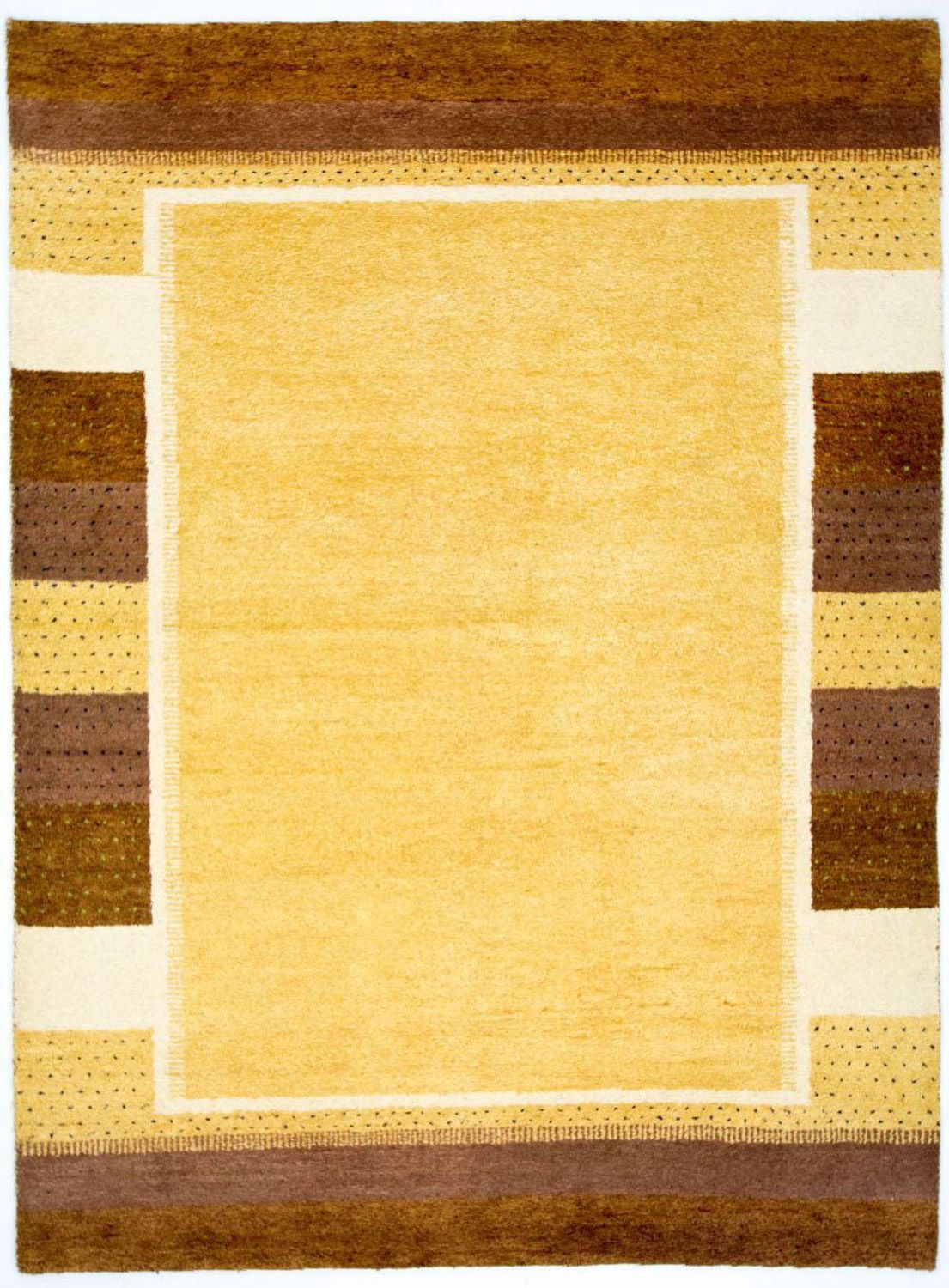 Gabbeh-tæppe - Indus - 239 x 174 cm - guld