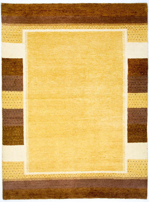 Gabbeh-tæppe - Indus - 239 x 174 cm - guld