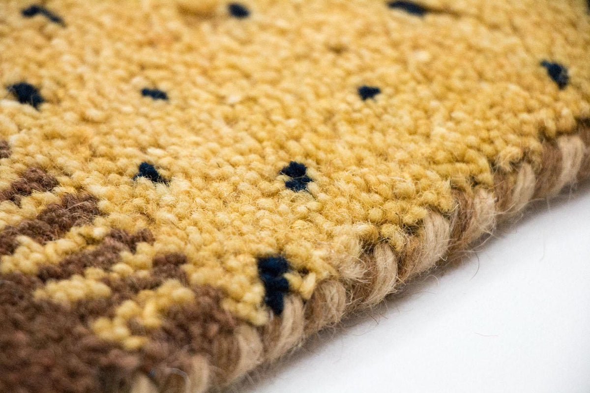 Gabbeh-tæppe - Indus - 239 x 174 cm - guld