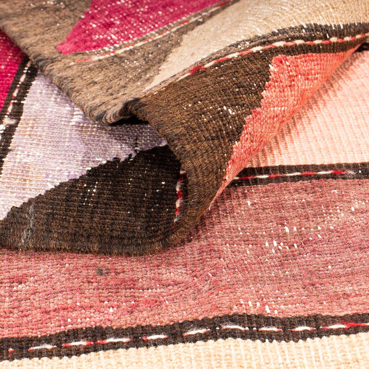 Løber Kelim-tæppe - gammelt - 320 x 150 cm - flerfarvet