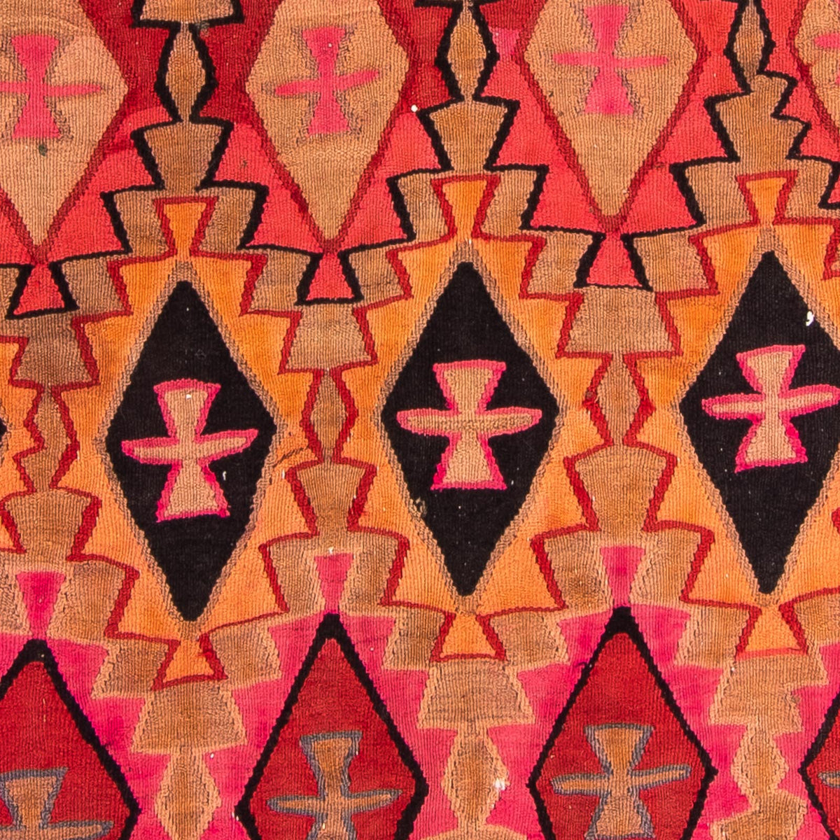 Løber Kelim-tæppe - gammelt - 308 x 145 cm - flerfarvet