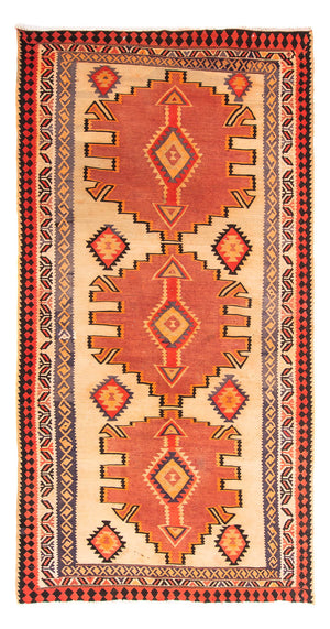 Løber Kelim-tæppe - gammelt - 300 x 150 cm - flerfarvet